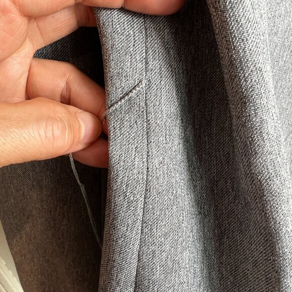 Le Suit Womens Plus Single Breasted Blazer Jacket Size 16 Gray Polyester - Picture 4 of 12